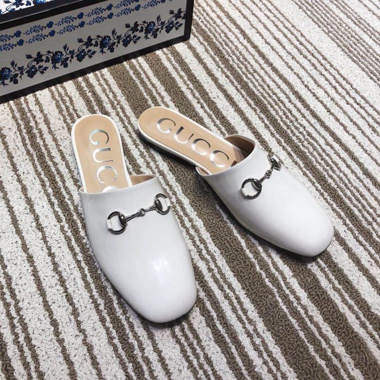 GG 2019SS Leather Patent Women Leather Slippers