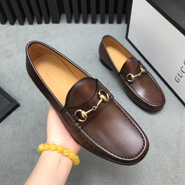 GG 19ss Classic Leather Loafer Men Shoes