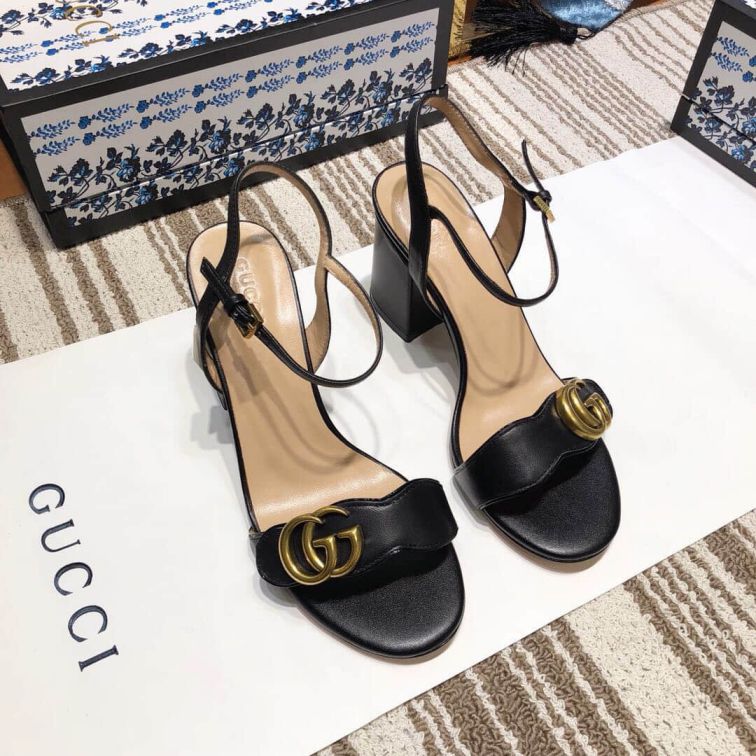GG 2019SS Leather High Women Sandals