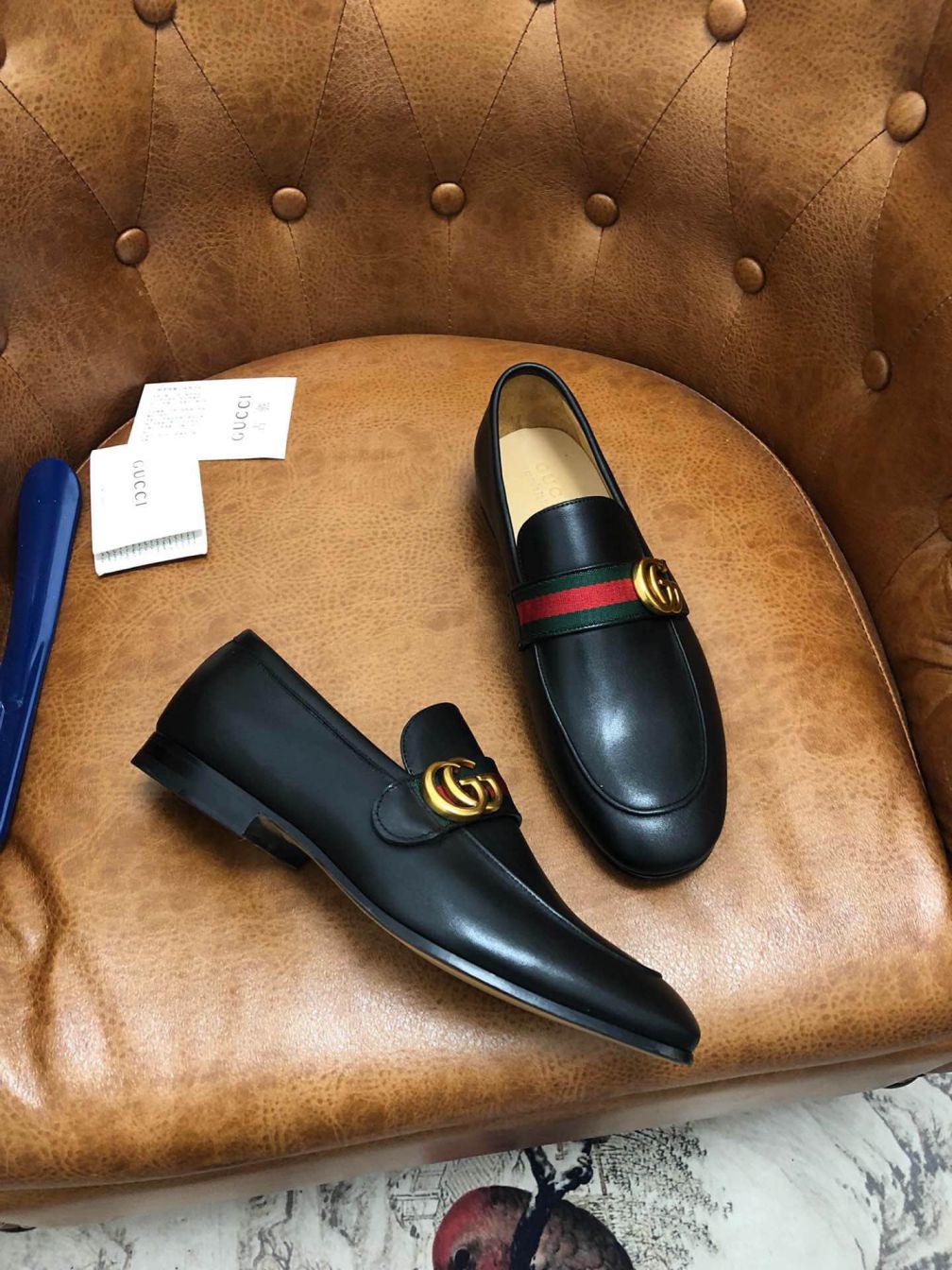 GG 2019 Men Leather Shoes