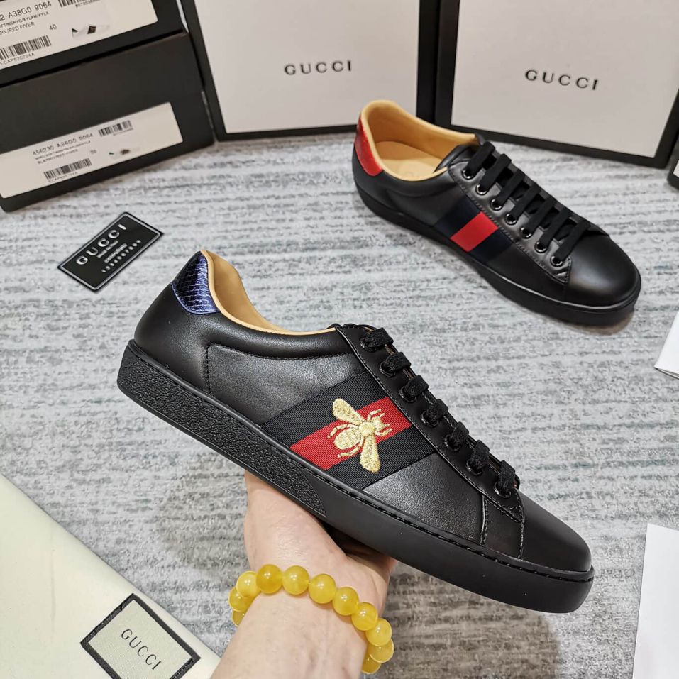 GG Classic Bee Embroidery Unisex Sneakers