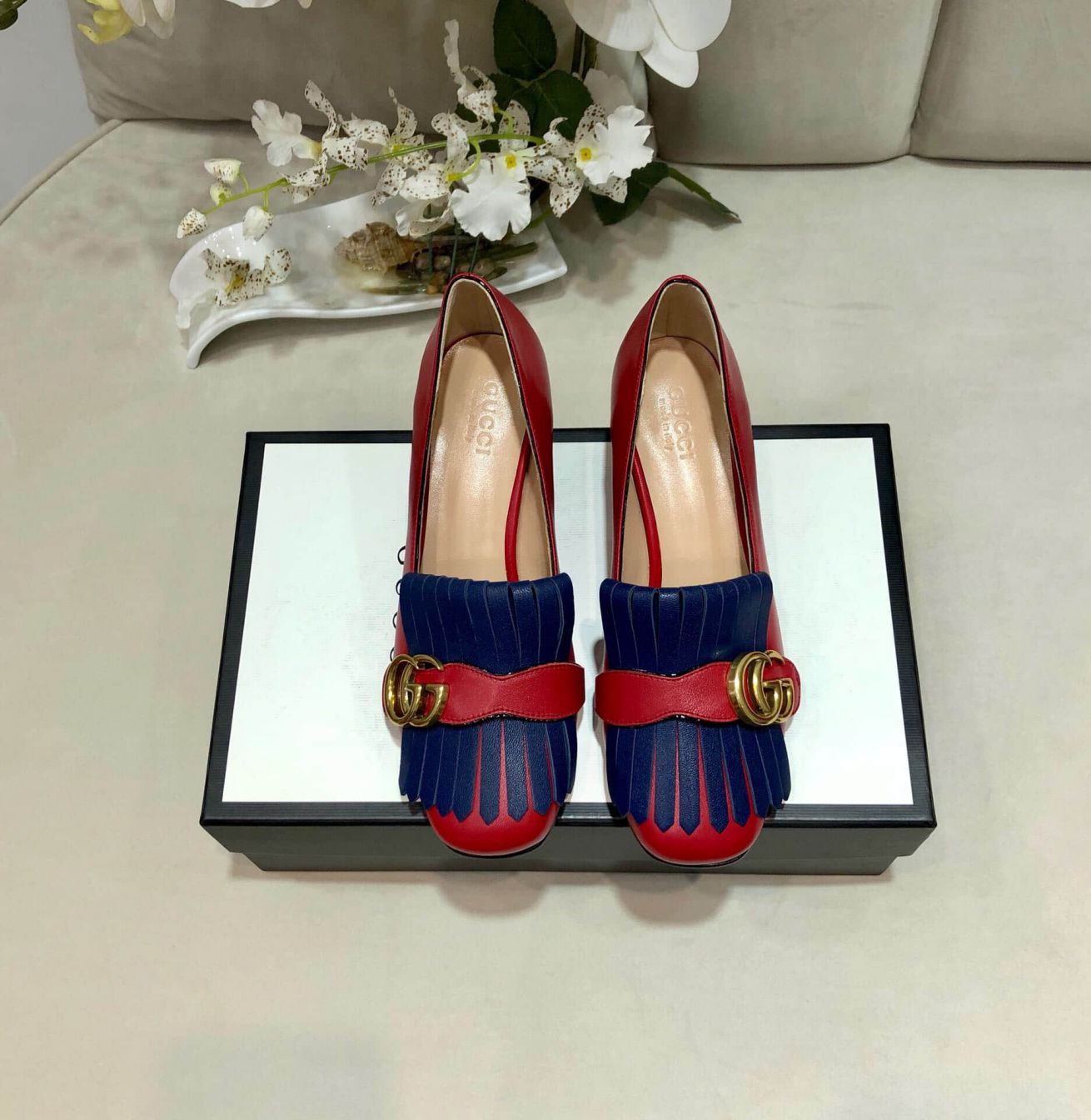 GG 2019SS Leather High Women Shoes