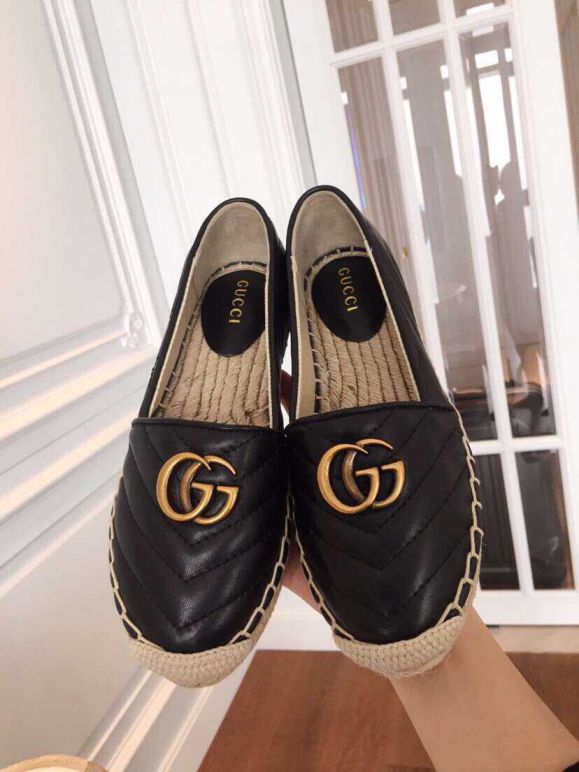 GG 19ss Classic GG logo Women Leather Shoes