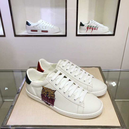 GG Ace Classic Low Sneakers Bee Embroidery Unisex Shoes
