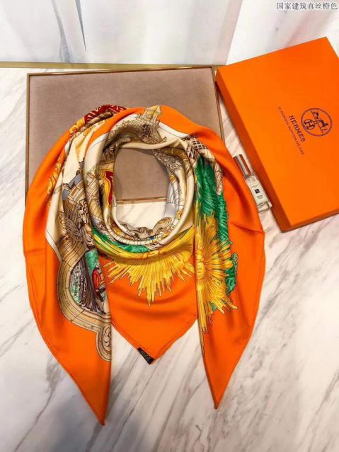 Hermes Orange Women Scarves