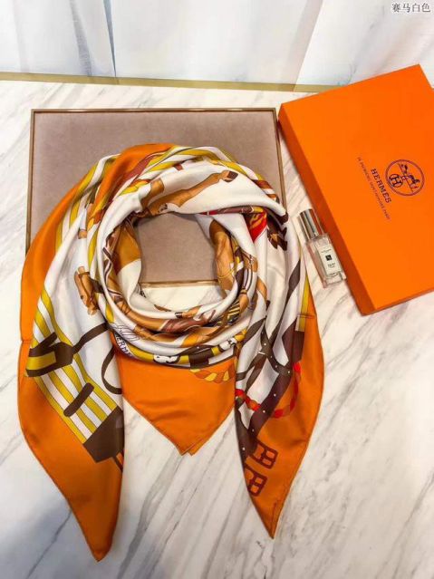Hermes 2018 Orange Women Scarves