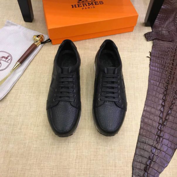 Hermes Men Leather Sneakers