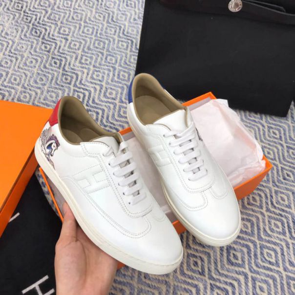 Hermes Leather Sneakers Women Shoes