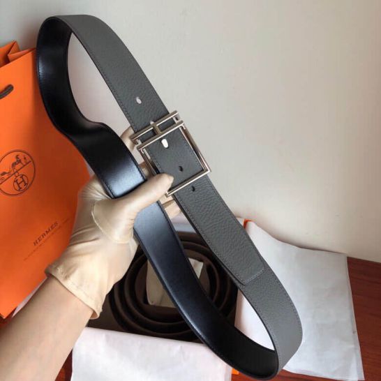 Hermes Leather 40mm Nathan Reversible Men Belts