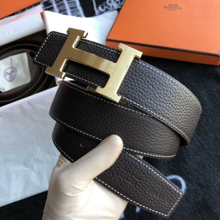 Hermes Htogo Leather 38mm Men Belts