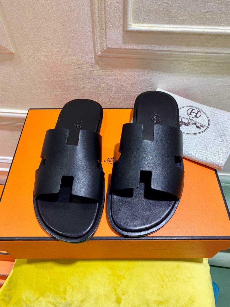 Hermes Leather Slippers swift Men Shoes