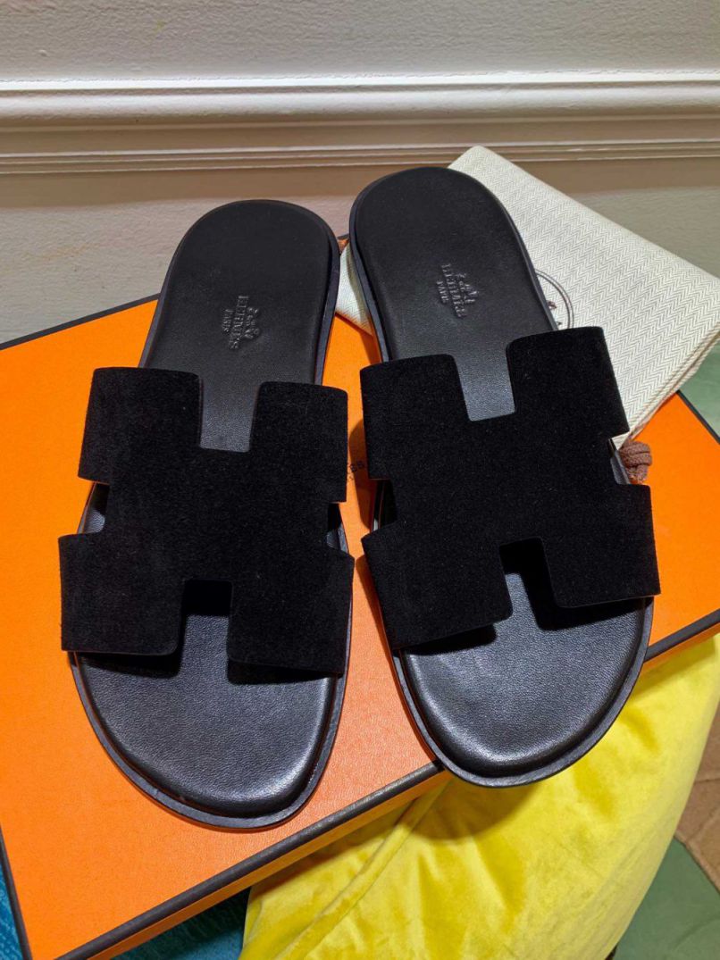 Hermes Leather Slippers swift Men Shoes
