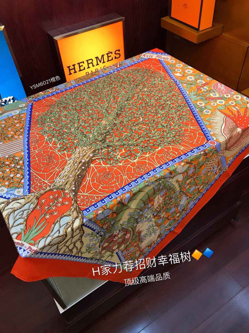 Hermes 30% Silk 70% Cashmere Women Scarves