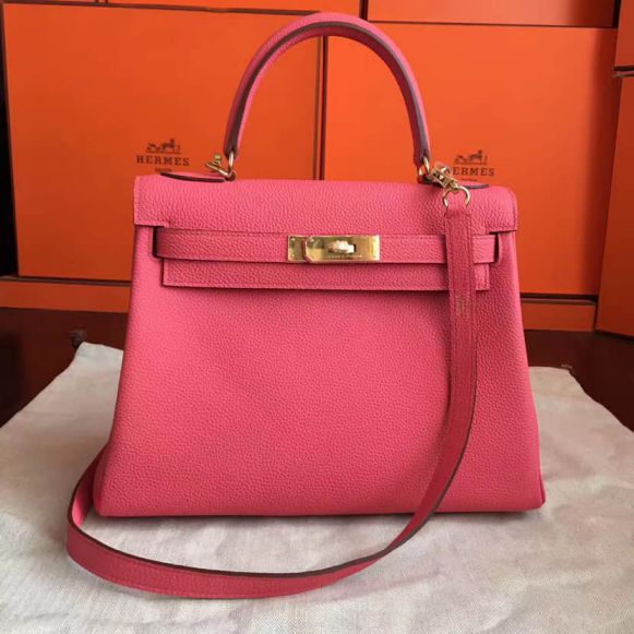 Hermes Leather Kelly 28CM Women Tote Bags
