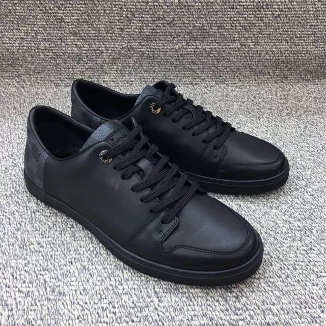 LV Black Men Causal Leather Sandals