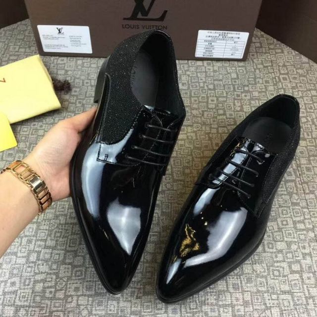 LV Patent Men Leather Shoes