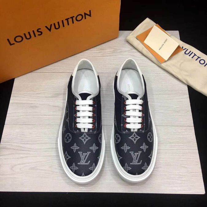 2018 LV Men Leather Sneakers