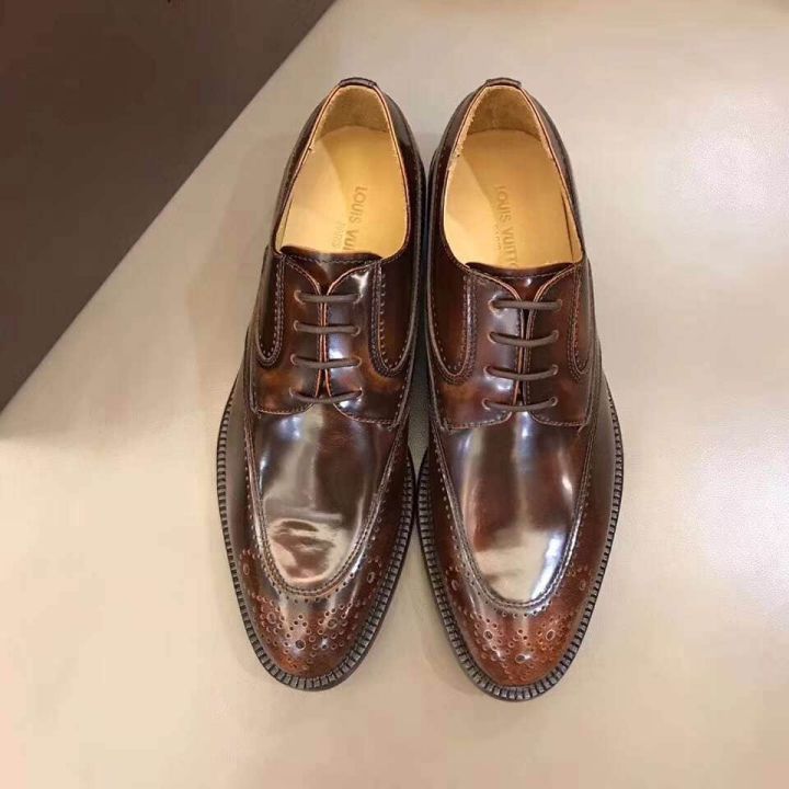 2018 LV Men Leather Shoes