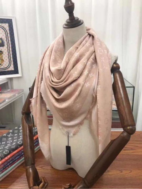 LV 140*140cm 60% Silk 40% Wool Square Women Scarves