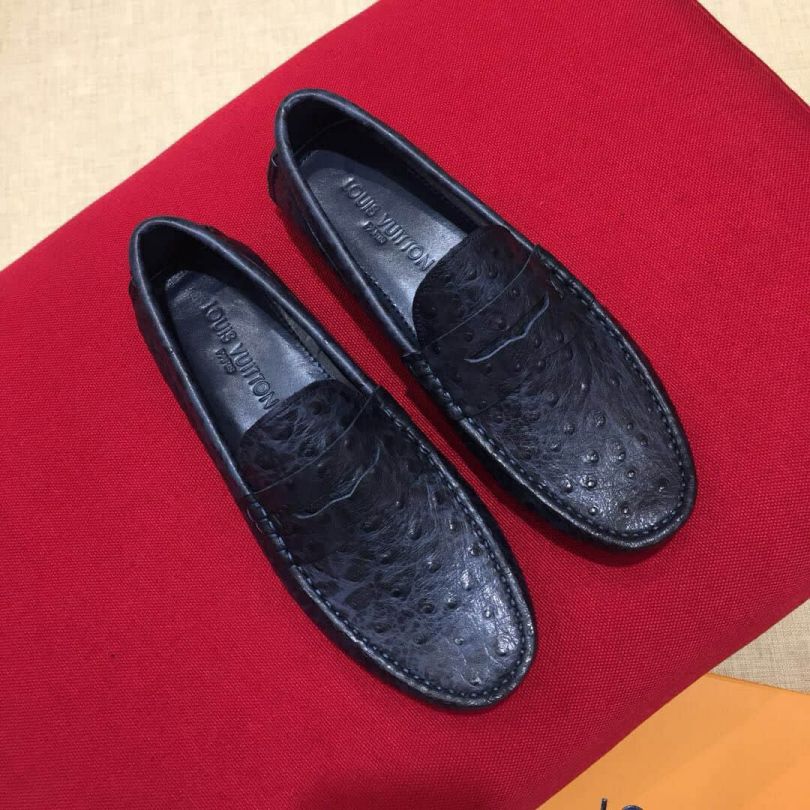 2018 LV Leather Men Loafers