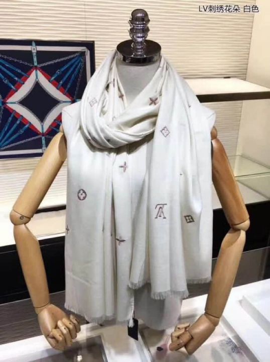 LV Embroidery Cashmere Women Scarves