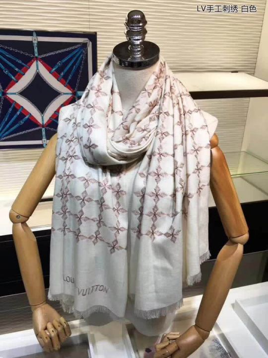 LV Embroidery Cashmere Women Scarves