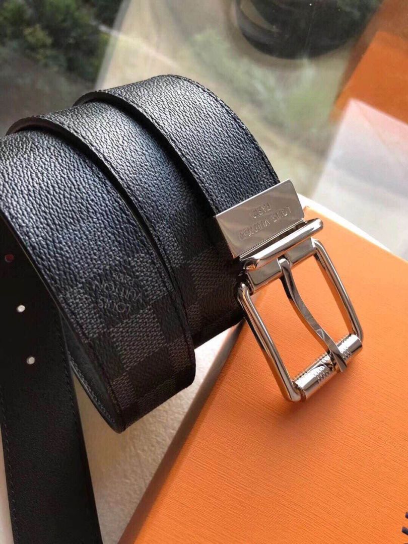 LV Classic Leather 3.5cm Men Belts