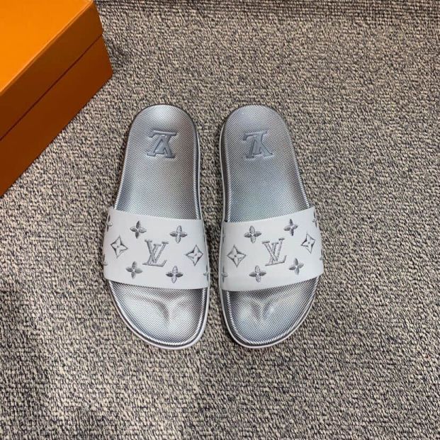 LV Embroidery Men Slippers