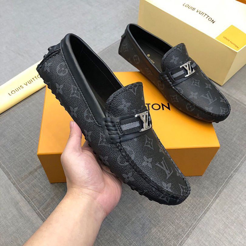 2019 LV Apricot Men Loafers