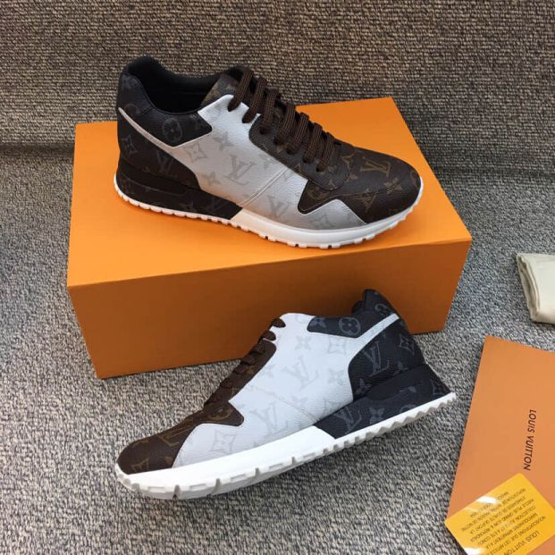LV Canvas Leather RUN AWAY Men Sneakers