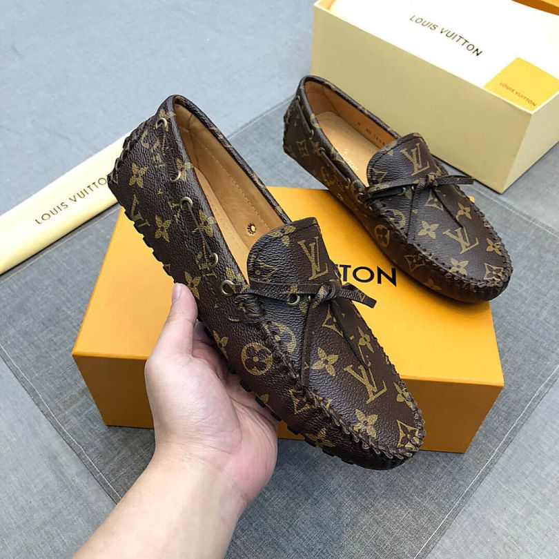 2019 LV Apricot Men Loafers