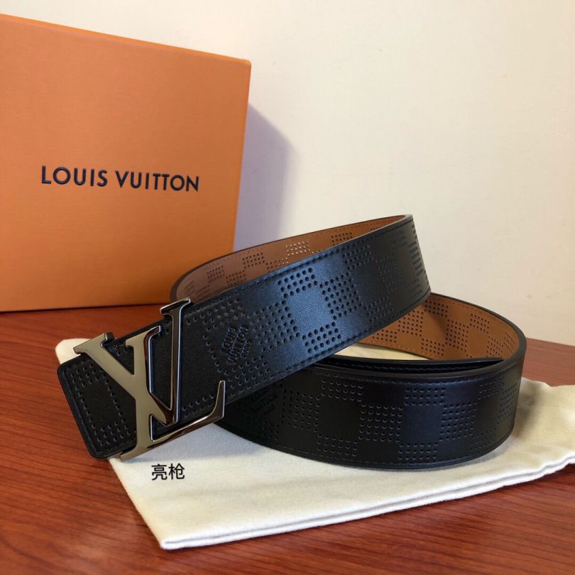 LV Leather 4.0cm Men Belts