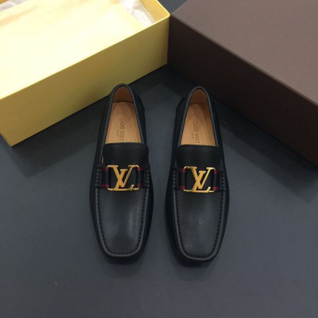 LV Leather logo Men Causal Sandals