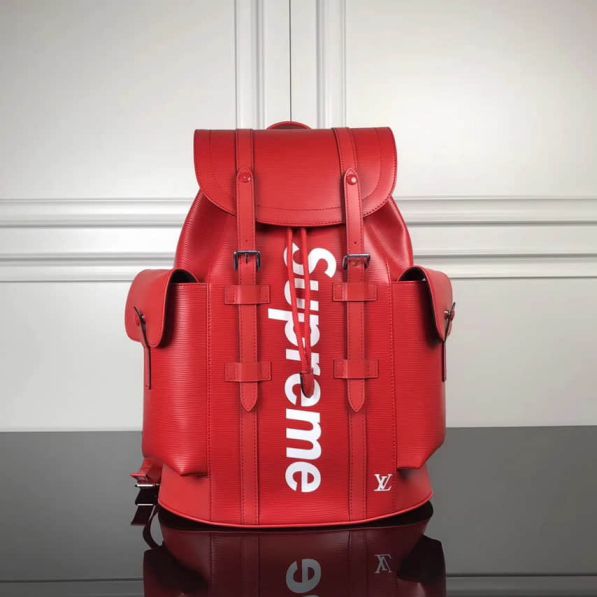 LV M53414 Limited Edition supreme Red Epi 3D Backpack Bags