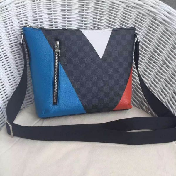 LV N41640 Damier Cobalt Canvas Mick Small America's Cup Shoulder Bags