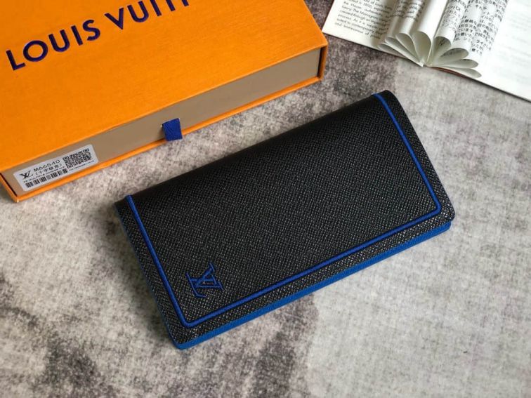 LV M66540 Blue Long Bi-Fold Wallets
