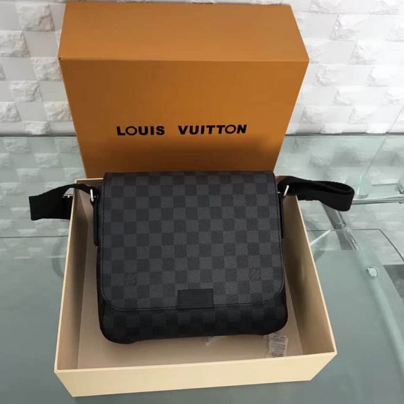 LV District Small Classic Damier Graphite Canvas Leather Crossbody N41260 Shoulder Bags
