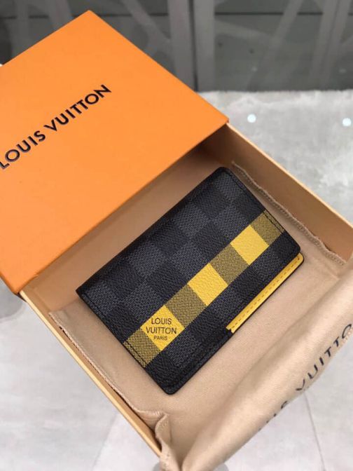 LV 2019 Yellow Bi-Fold N60077 Card Holder