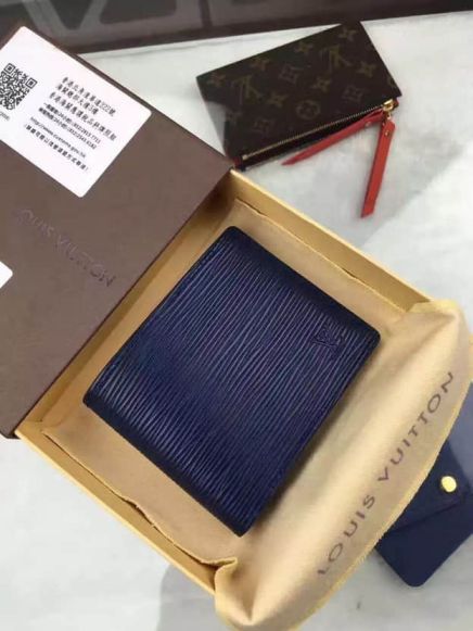 LV Slender Bi-Fold - Epi Leather M60339 Blue Wallets