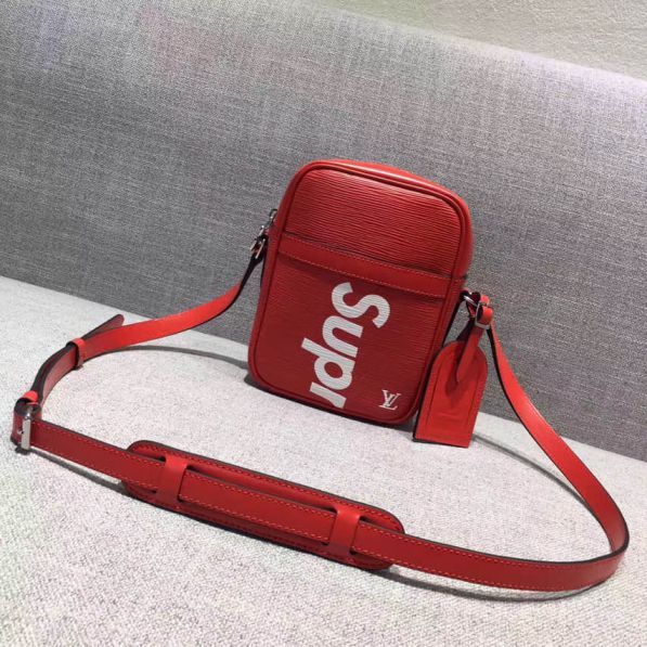 LV Red Supreme Medium Crossbody Shoulder Bags