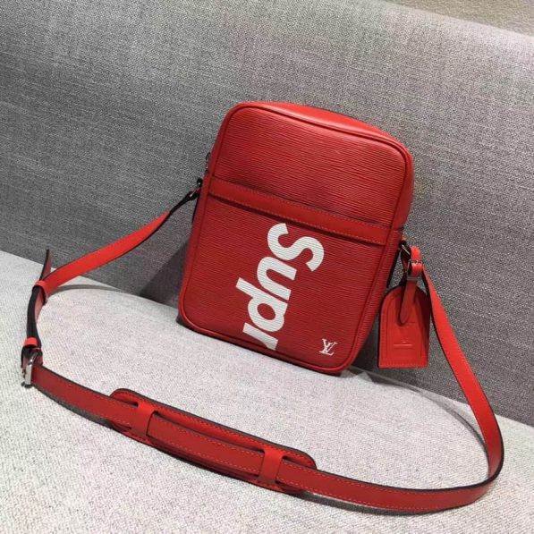 LV Red Supreme Large Crossbody Shoulder Bags