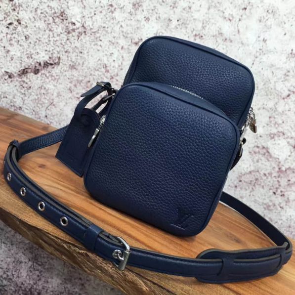 LV Taurillon Leather Navy Blue AMAZONE 22 M54302 Shoulder Bags