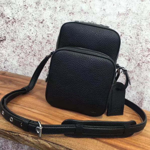 LV Taurillon Leather Black AMAZONE 22 M54302 Shoulder Bags