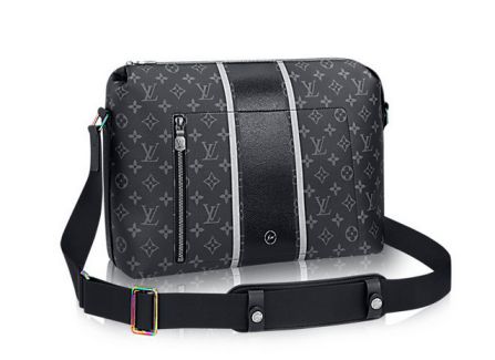 LV Black Grey Monogram APOLLO Medium Messenger M43411 Shoulder Bags