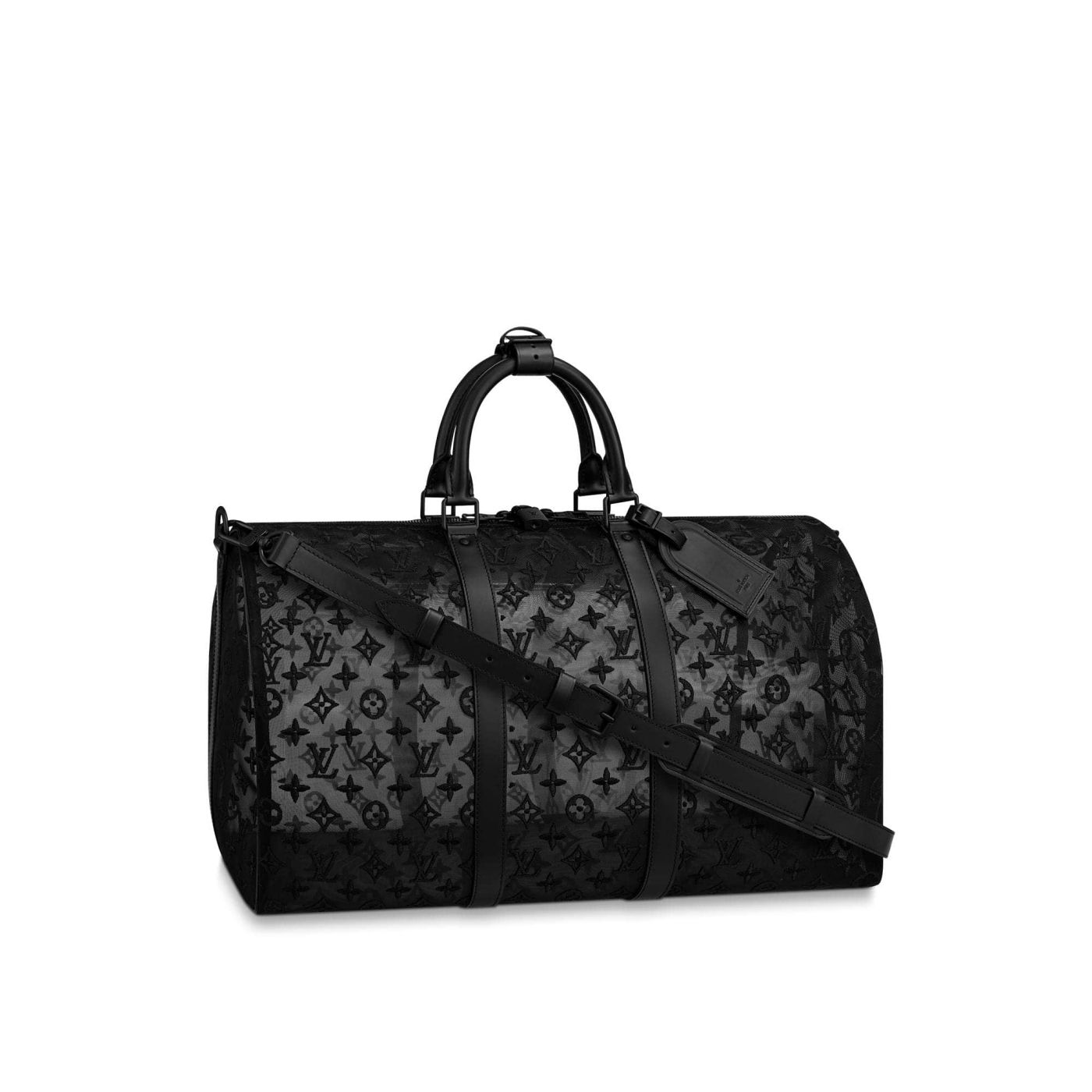 LV M53971 2019 NEW Black Lace KEEPALL 50 Men Travel Bags