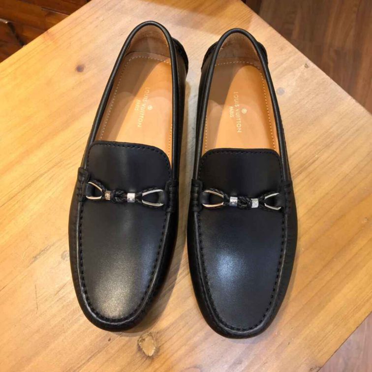 LV 2019SS Black Men Leather Shoes