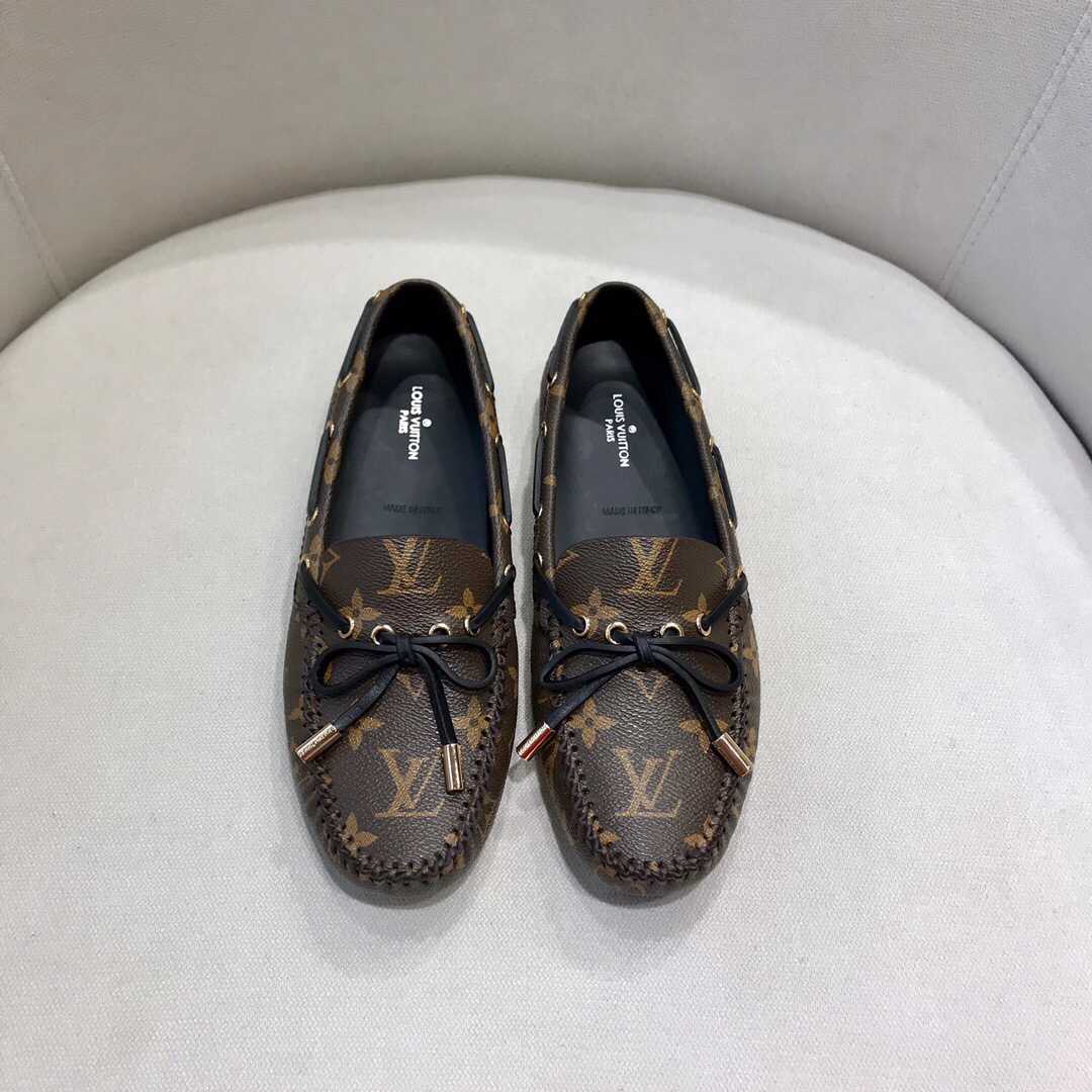 LV Leather Butterfly LV Driving Women Shoes