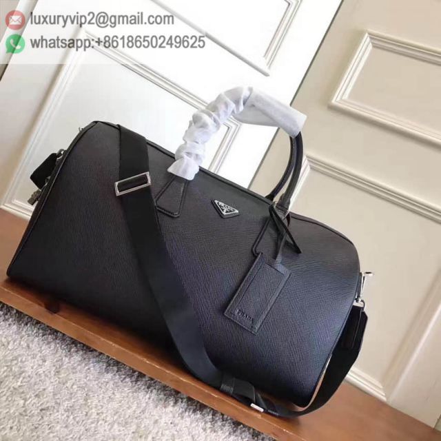 PRADA Leather 372 Men Travel Bags