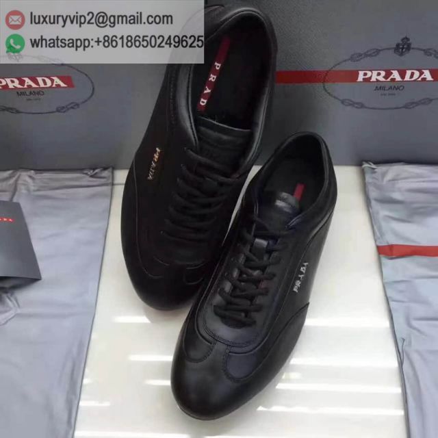 PRADA Leather logo Causal Men Shoes