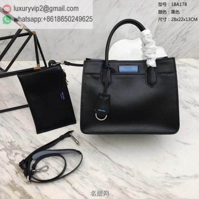 PRADA 2018 Dual Leather 1BA178 Women Tote Bags